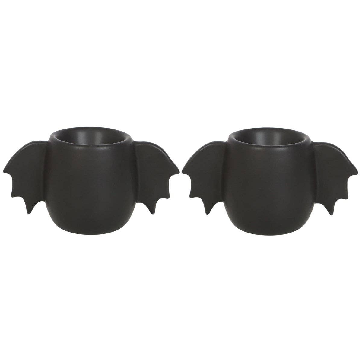 Gothic Bat Wing Halloween Egg Cup Set