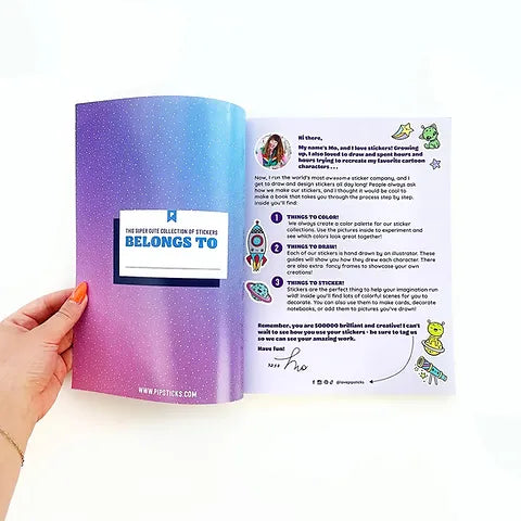 Draw Along Space Sticker Book