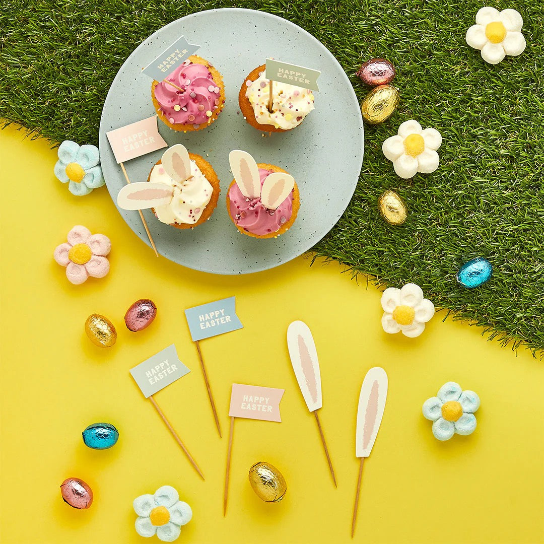 Easter Bunny Ear Food Picks / Cupcake Toppers