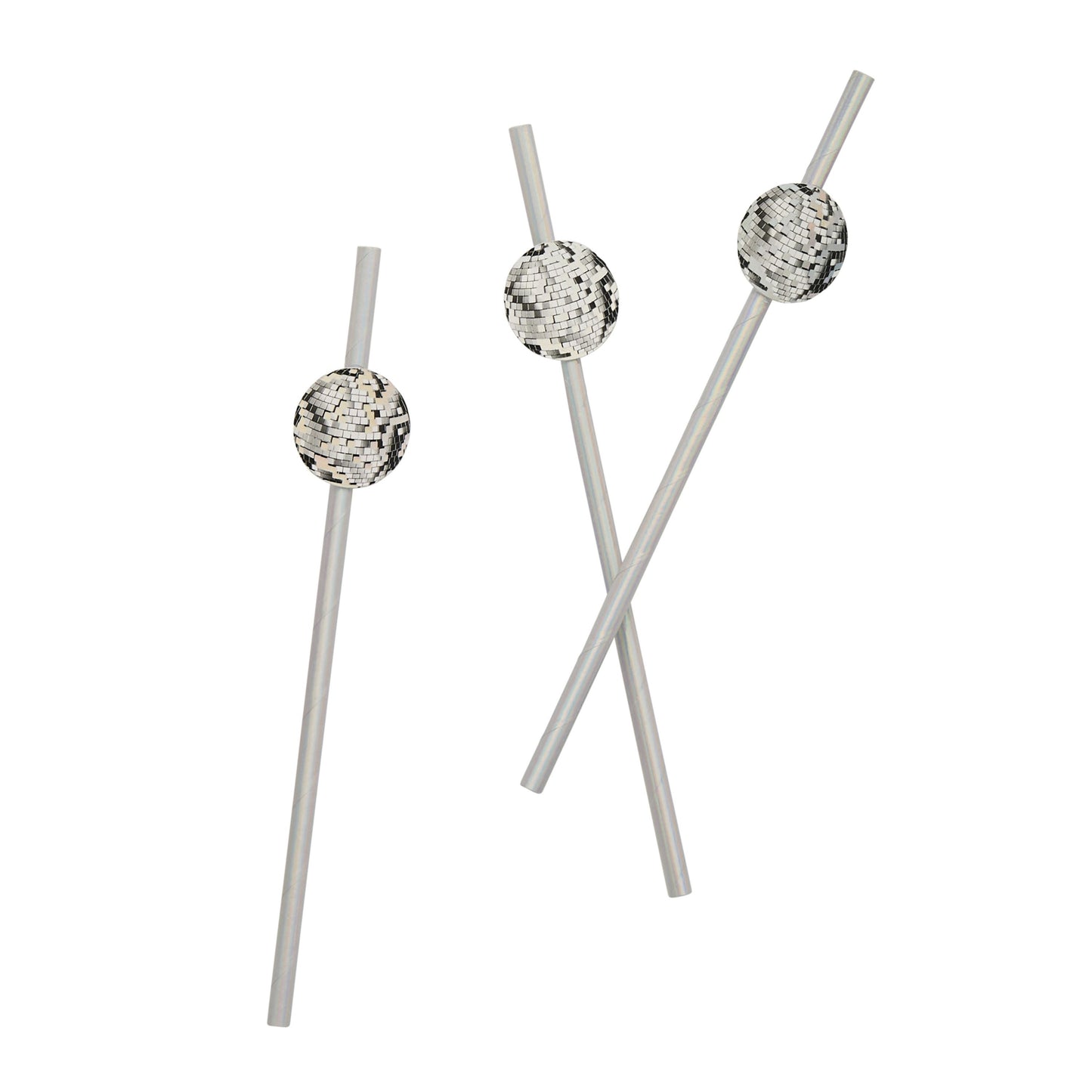 Disco Ball Paper Straws - Pack of 16