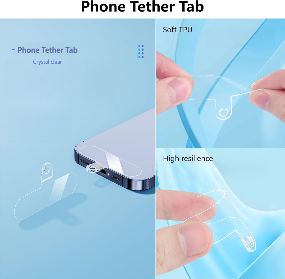 Phone Tether - can be used with Rainbow Heart Beaded Cross Body Phone Chain