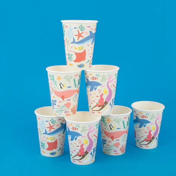 Mermaid Under the Sea Party Paper Cup