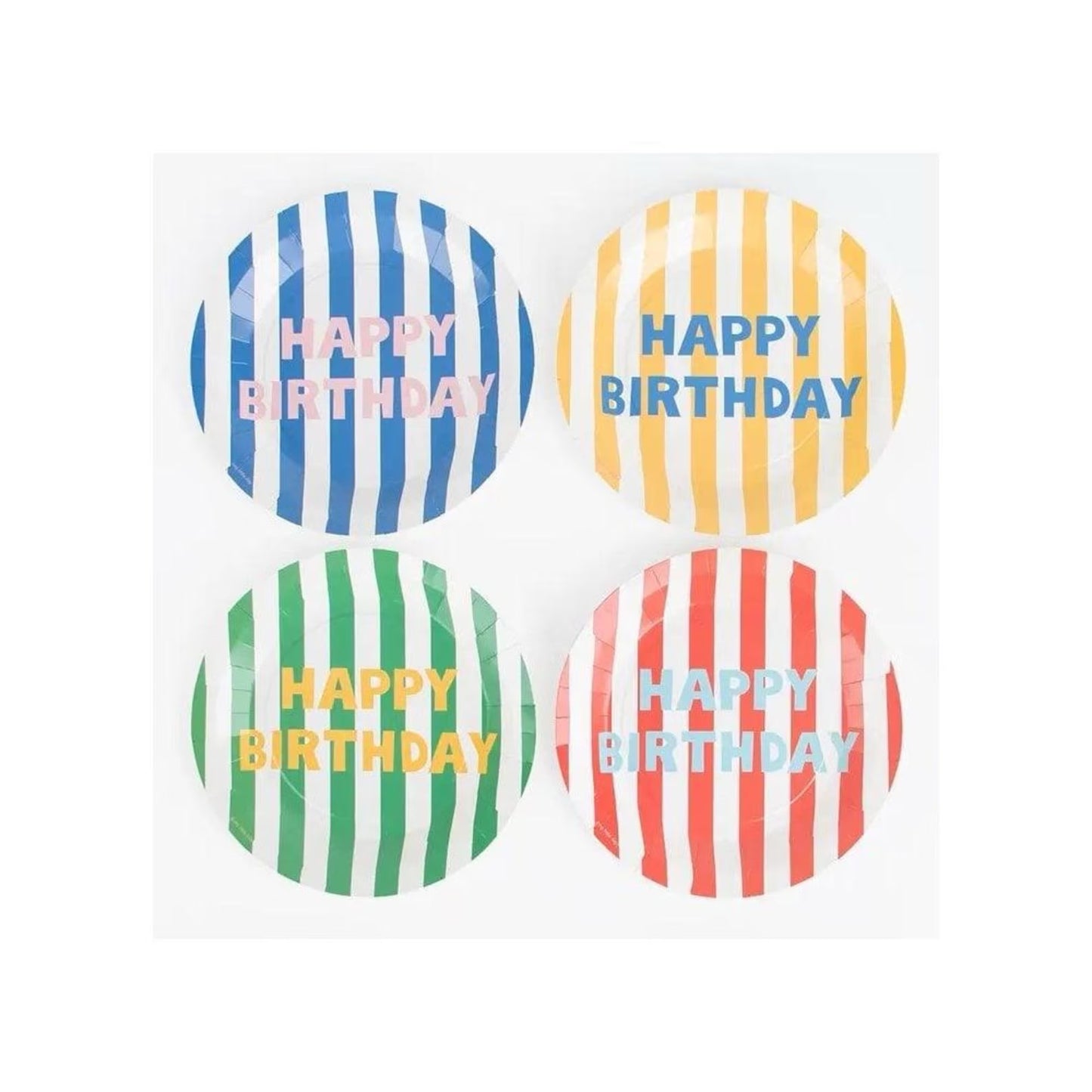 Happy Birthday Stripe Paper Party Cups