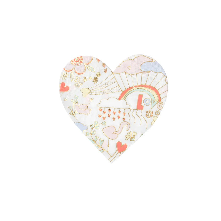 Meri Meri Valentines Doodle Heart Napkins