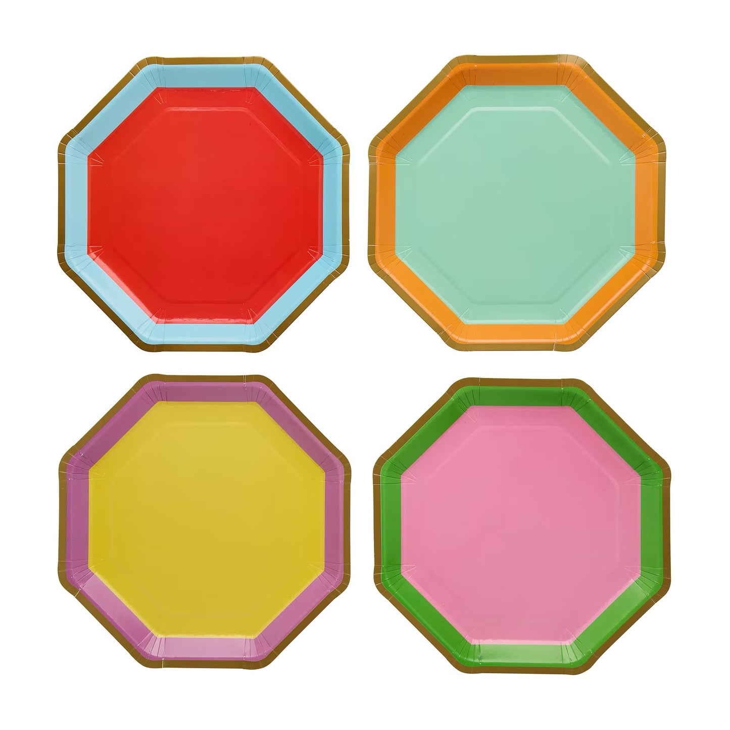 Hootyballoo Premium Brights Rainbow Plates