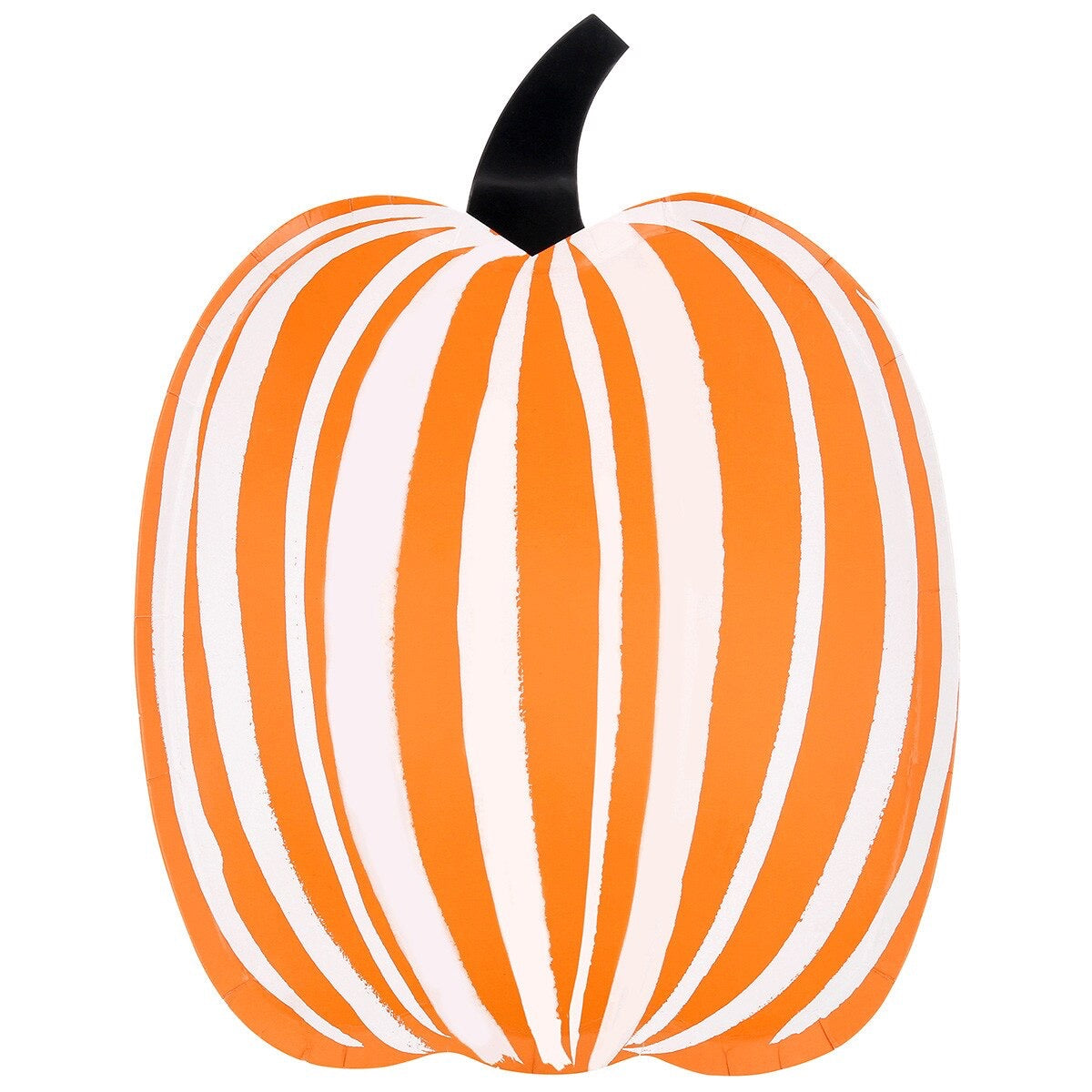 Meri Meri Striped Pumpkin Shaped Paper Plates - Pack of 8