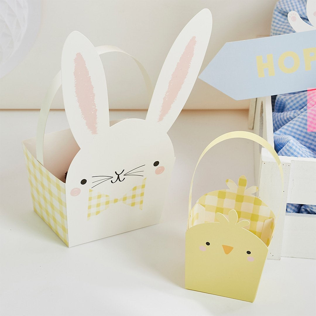 Easter Bunny and Chick Card Egg Hunt Baskets