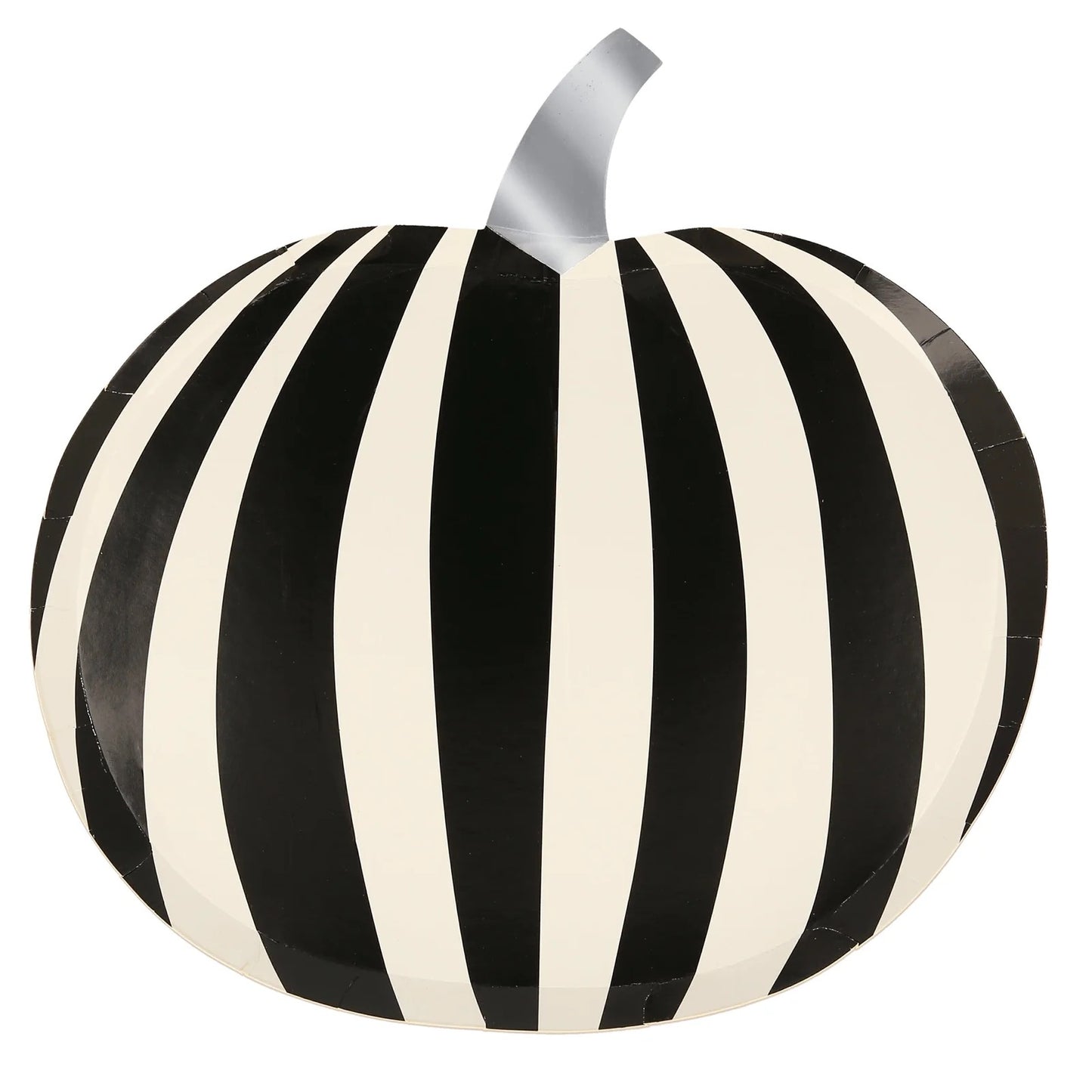 Halloween Mod Patterned Pumpkin Shaped Paper Plates - Pack of 8