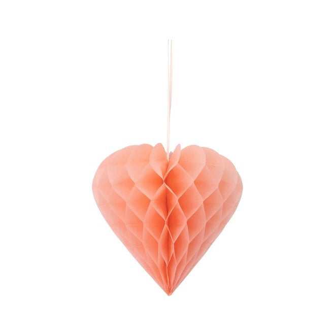 Meri Meri Honeycomb Heart Decorations - Set of 6