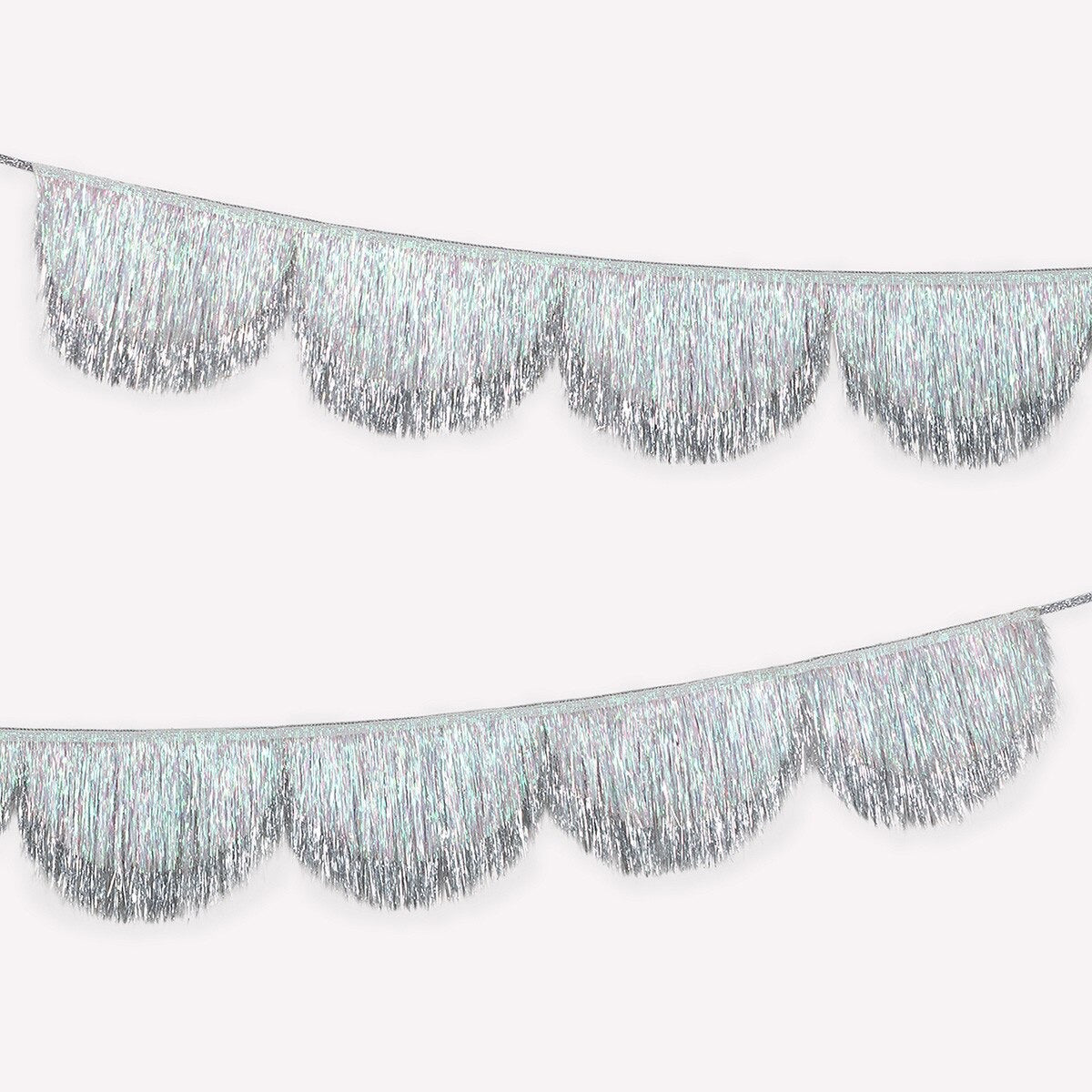 Silver Iridescent Fringe Garland