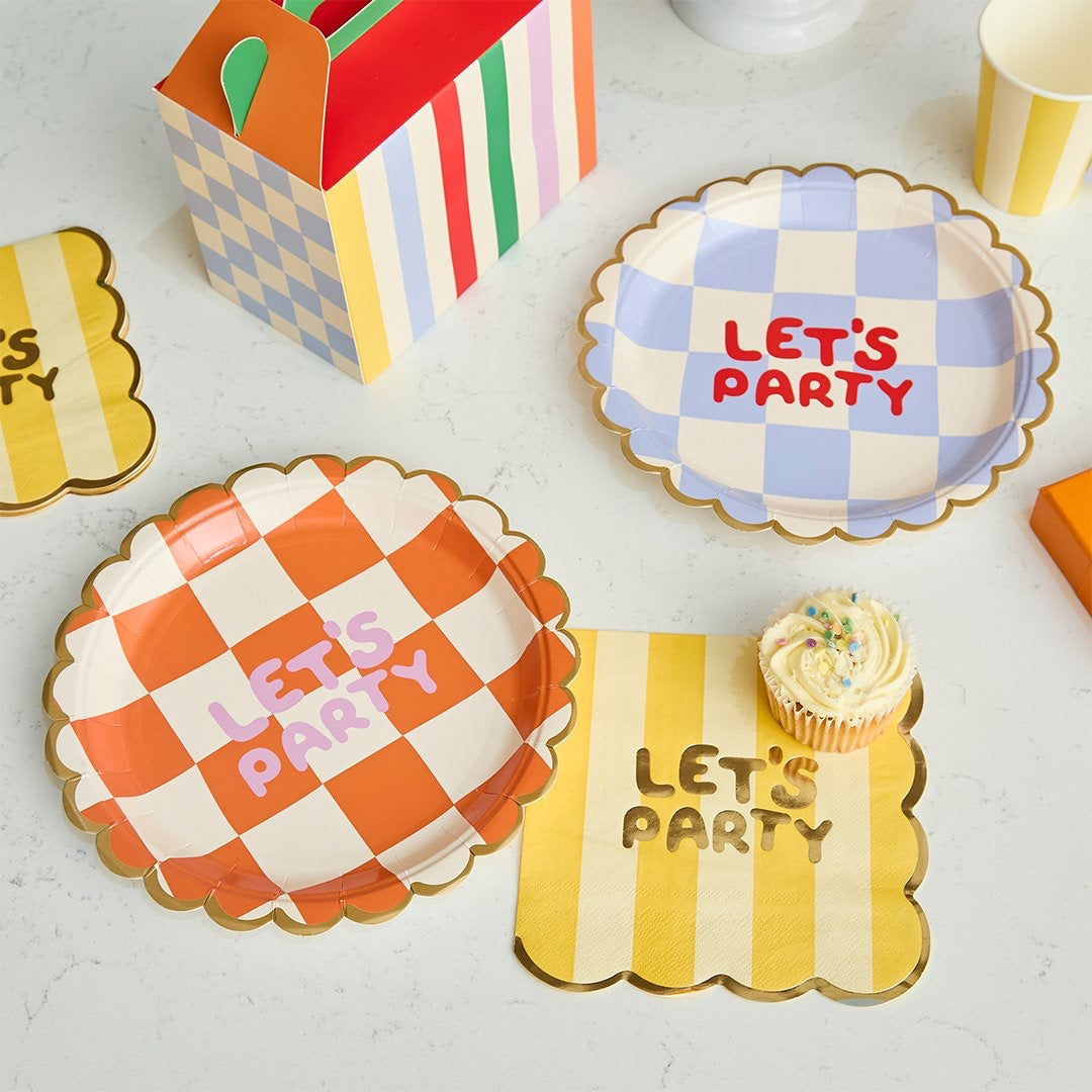 Let's Party Checkerboard Plates