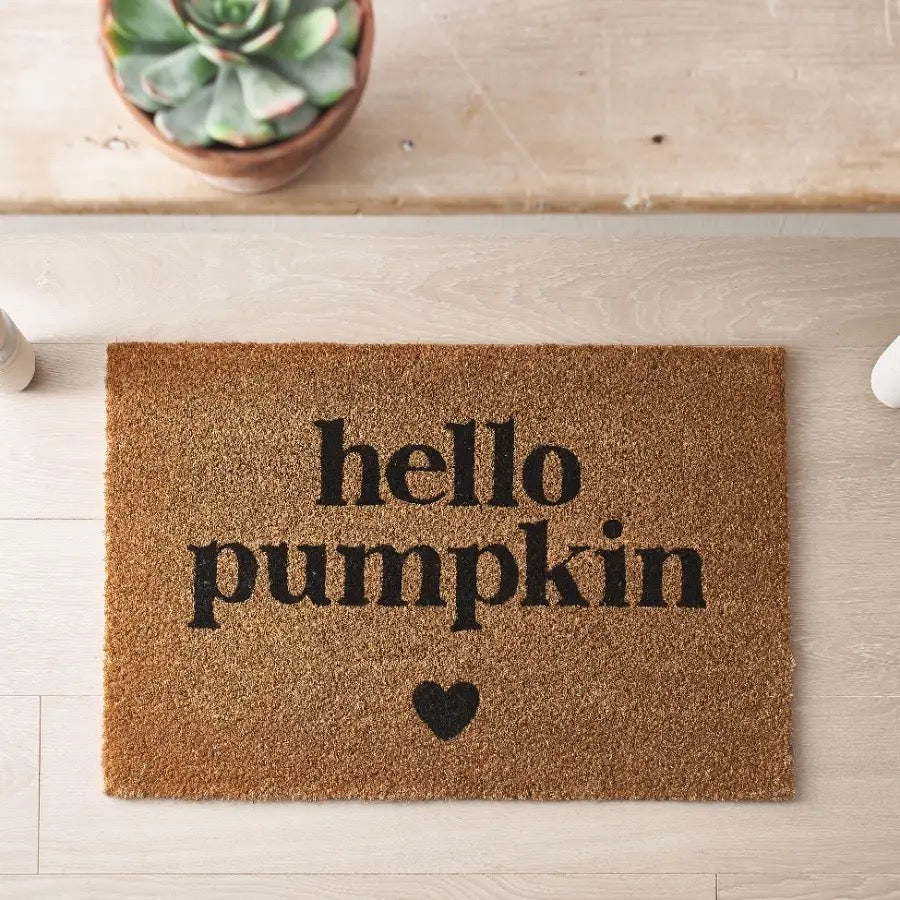 Hello Pumpkin Halloween Doormat