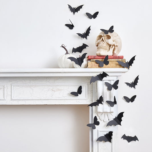 3D Bat and Butterfly Decorations - pack of 24