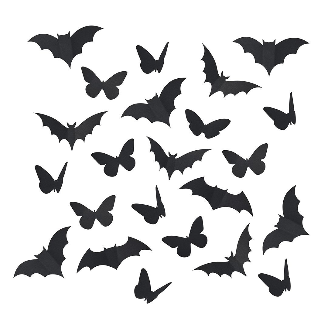 3D Bat and Butterfly Decorations - pack of 24