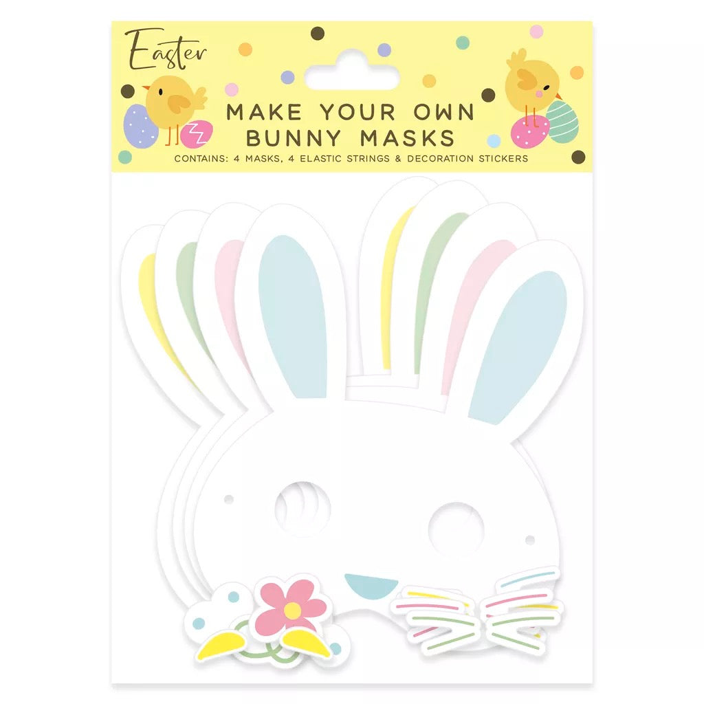 Easter make your own Bunny Masks - Pack of 4