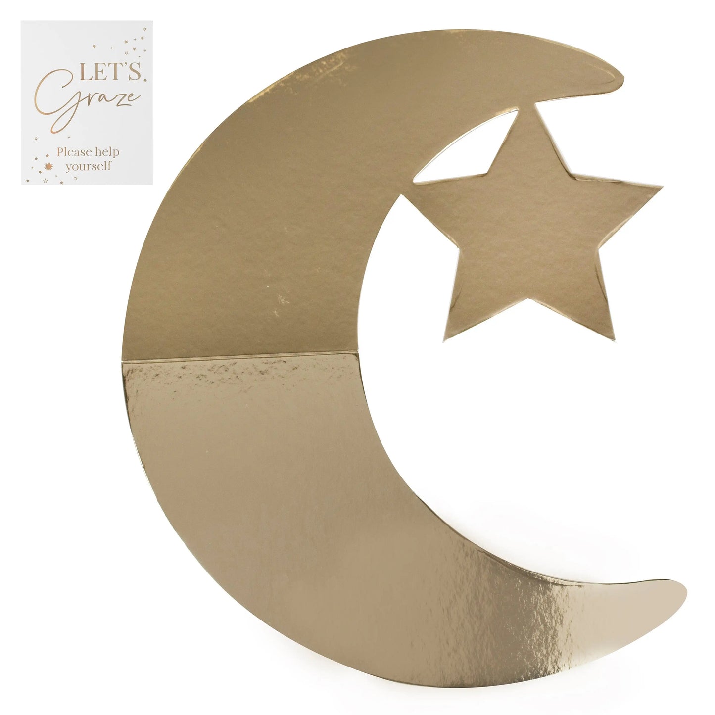Gold Crescent Moon Eid Grazing Board