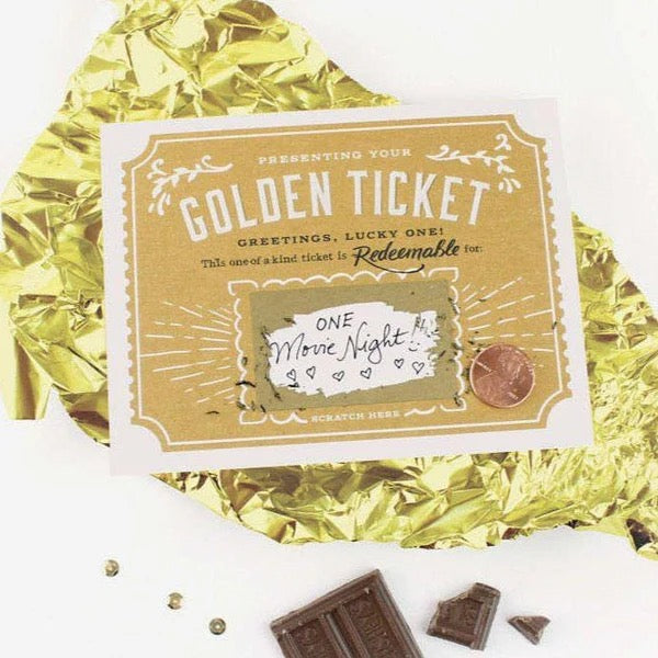 Golden Ticket Scratch Off Card