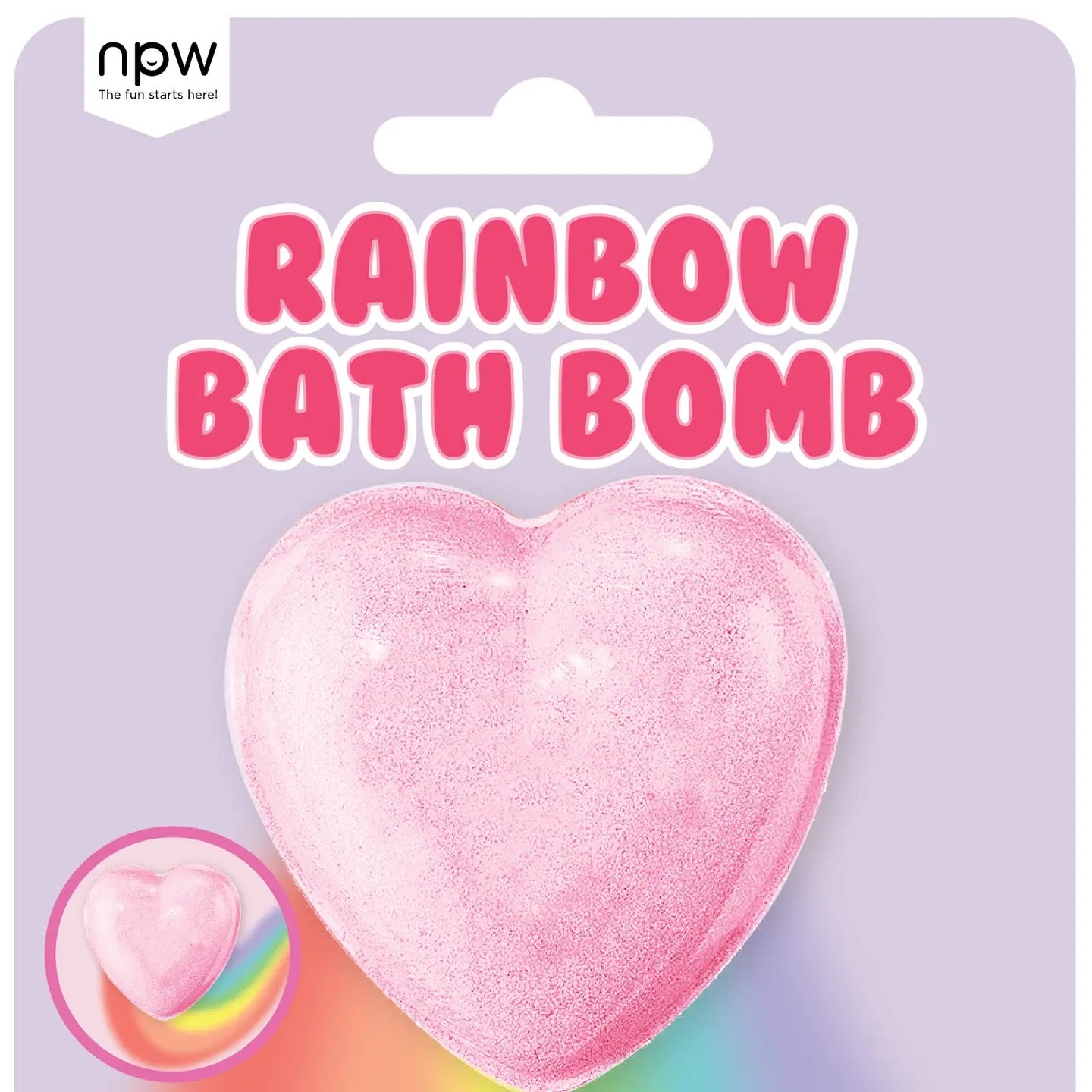 Rainbow Heart Bath Bomb