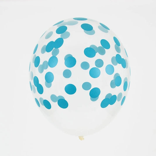 Blue Confetti Print Balloons