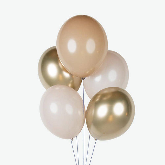 10 BALLOONS - GOLDEN MIX