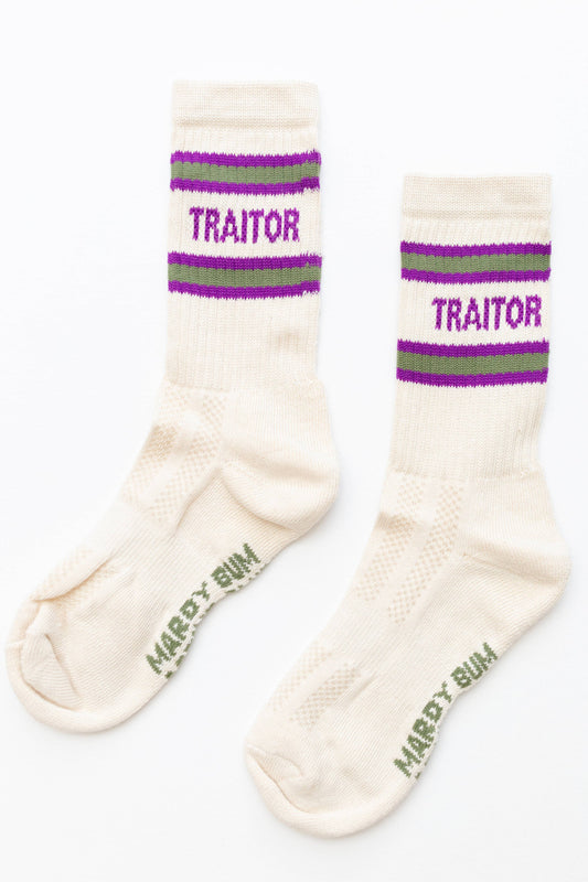 Traitor Slogan Sports Socks
