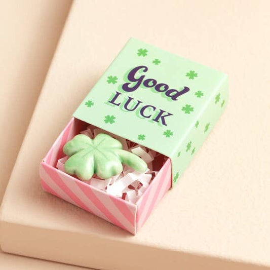 Tiny Matchbox Ceramic Tokens: Clover - Good Luck