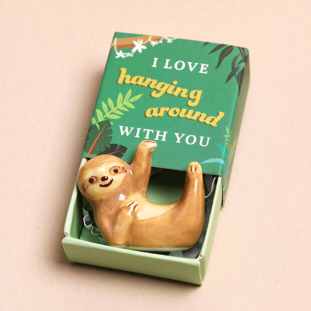 Tiny Matchbox Ceramic Tokens: Robin