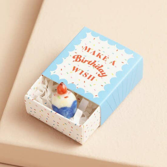 Tiny Matchbox Ceramic Tokens: Birthday Cake