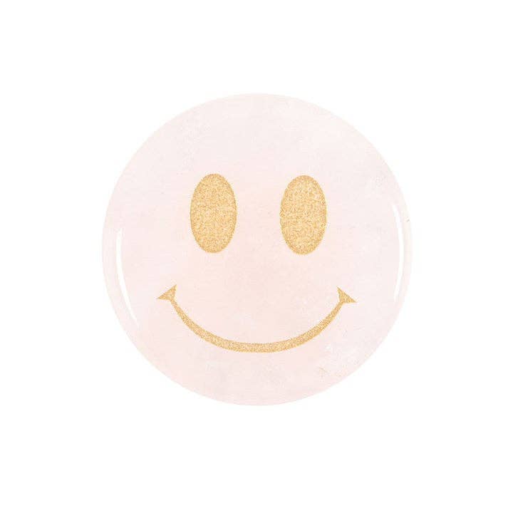 You Are Loved Rose Quartz Happy Face Crystal