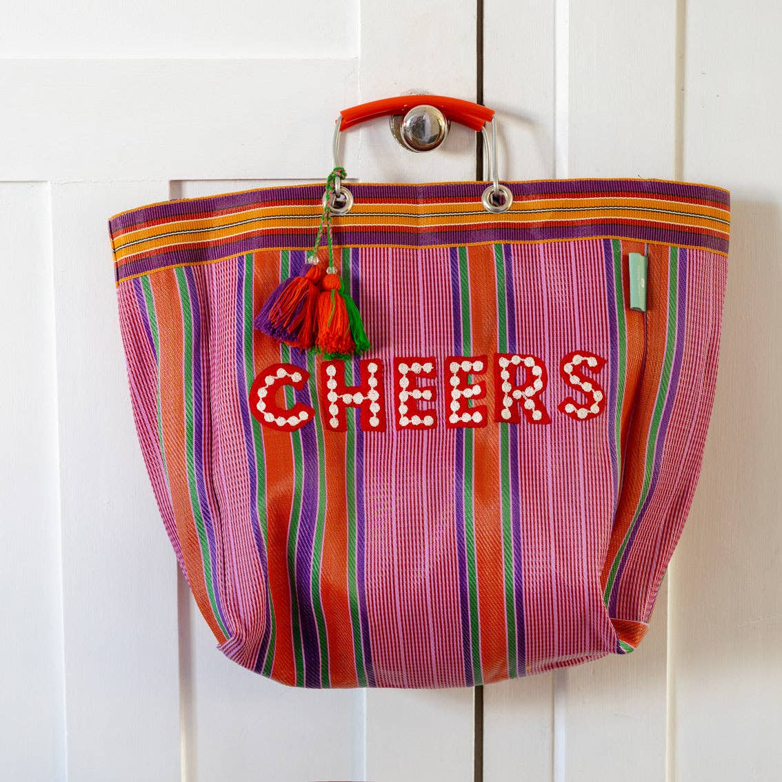 Recycled Plastic "Cheers" Tote Bag | Christmas Gifts |