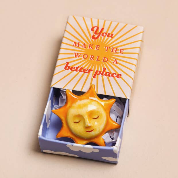 Tiny Matchbox Ceramic Tokens: Robin