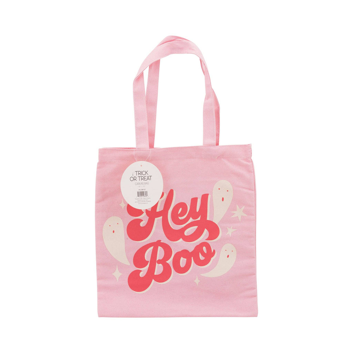 Pink Hey Boo 12x12 inch Canvas Bag