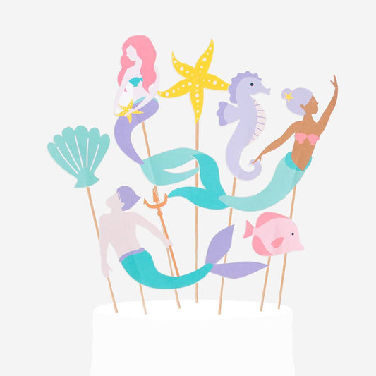 Mermaid cake toppers