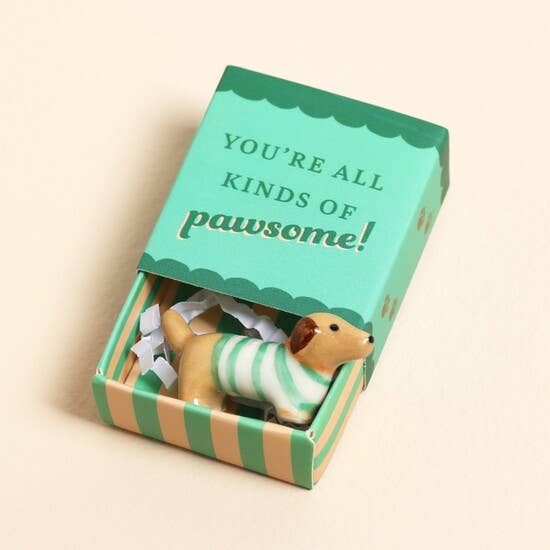 Tiny Matchbox Ceramic Tokens: Clover - Good Luck