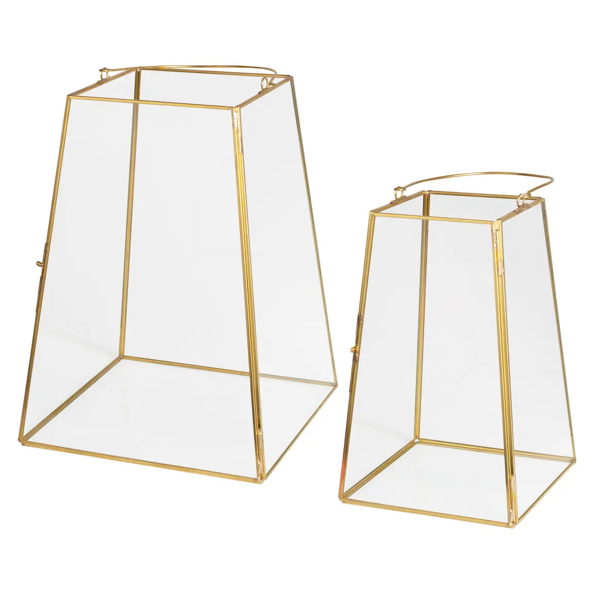 Gold Rimmed Glass Lanterns - Ginger Ray