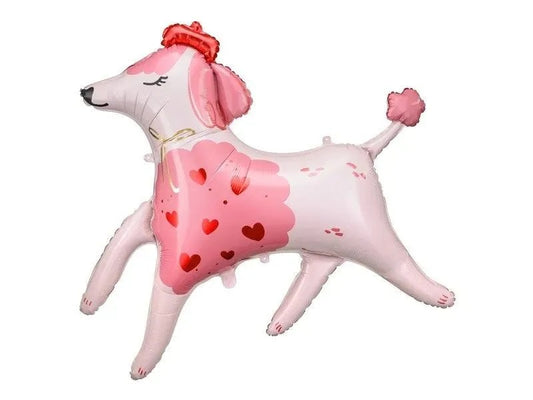 Poodle Balloon with Hearts