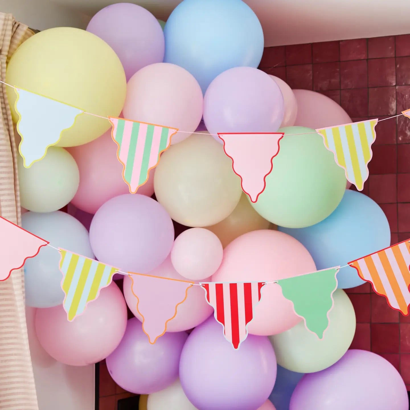 Bright Banquet Colourful Card Bunting