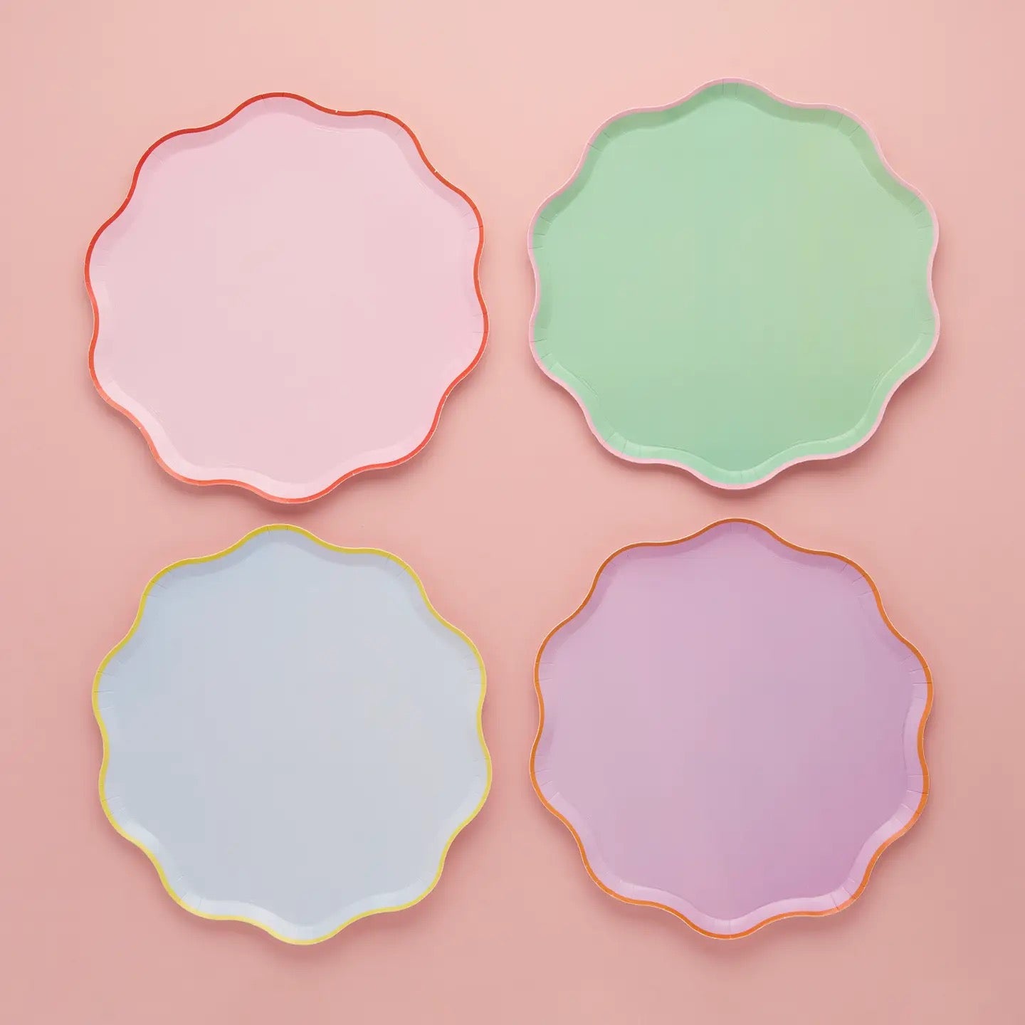Wavey Edge Colourful Party Paper Plate