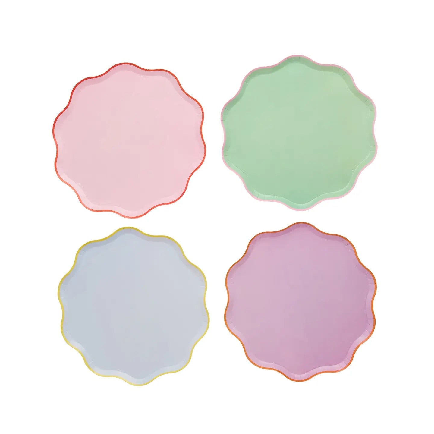 Wavey Edge Colourful Party Paper Plate