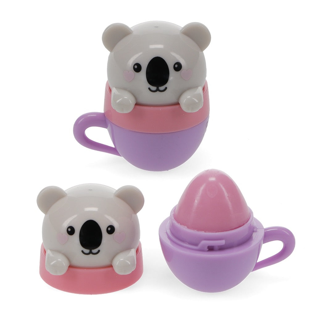 Mini Berry Scented Lip Balm Teacup Animal Friends