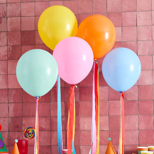 Premium Bright Balloon Cluster with Tassels