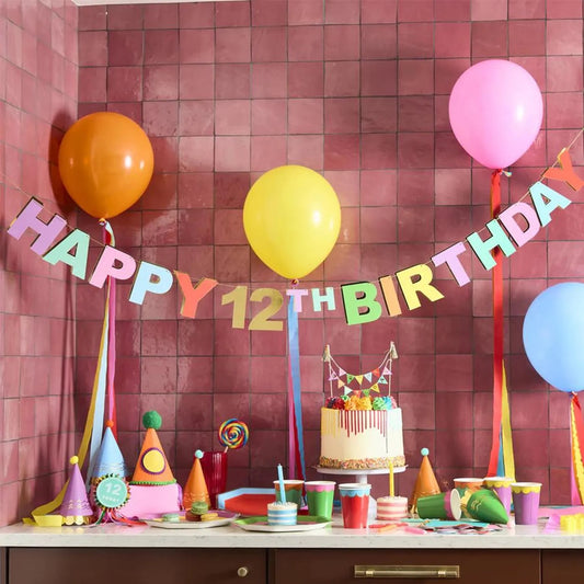 Happy Birthday Customisable Banner
