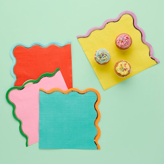 Hootyballoo Premium Brights Rainbow Napkins