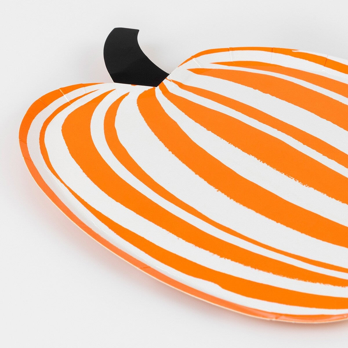 Meri Meri Striped Pumpkin Shaped Paper Plates - Pack of 8