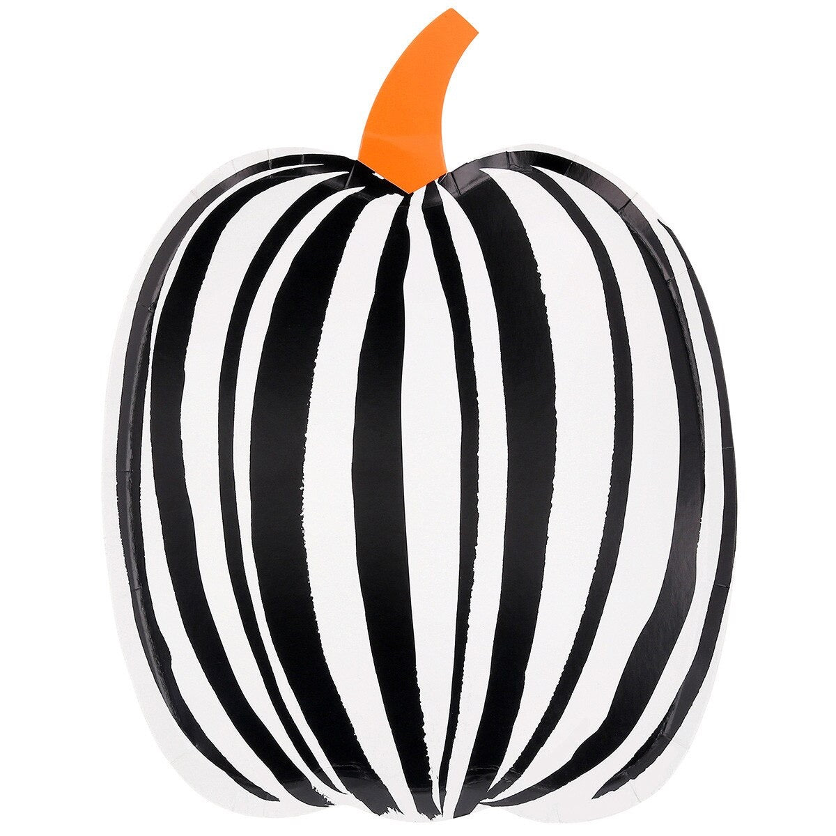 Meri Meri Striped Pumpkin Shaped Paper Plates - Pack of 8