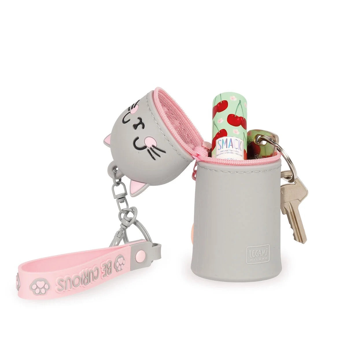 Legami Coin Purse with Keyring - Mini Kawaii Kitty