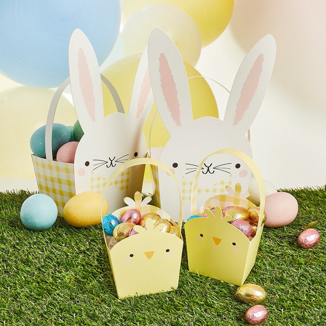 Easter Bunny and Chick Card Egg Hunt Baskets