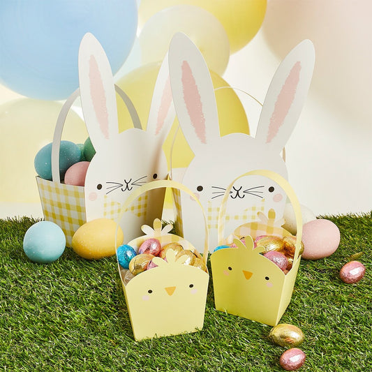 Easter Bunny and Chick Card Egg Hunt Baskets