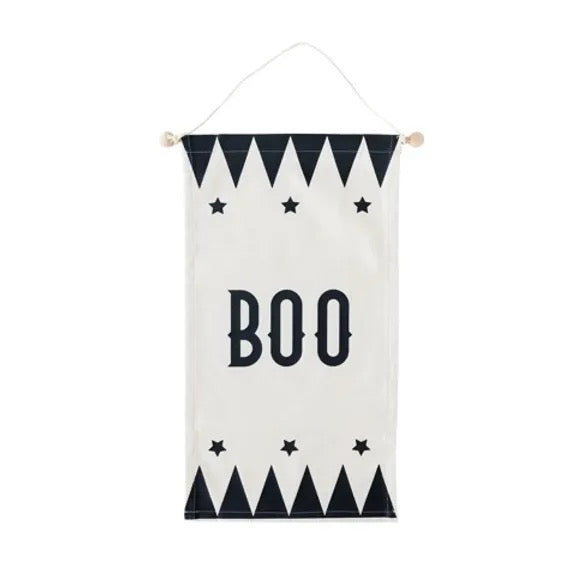 Vintage BOO Canvas Halloween Banner