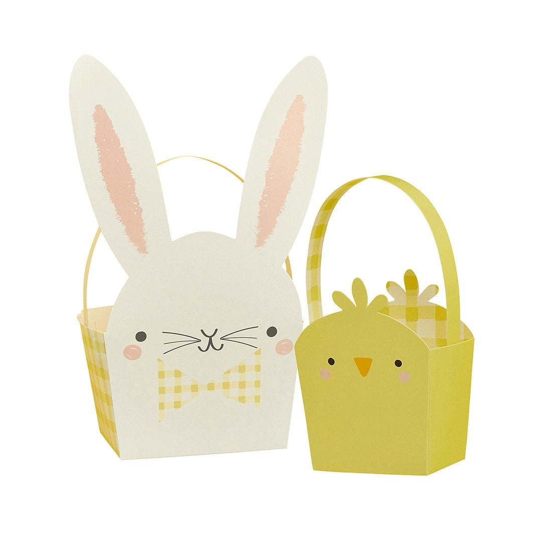 Easter Bunny and Chick Card Egg Hunt Baskets